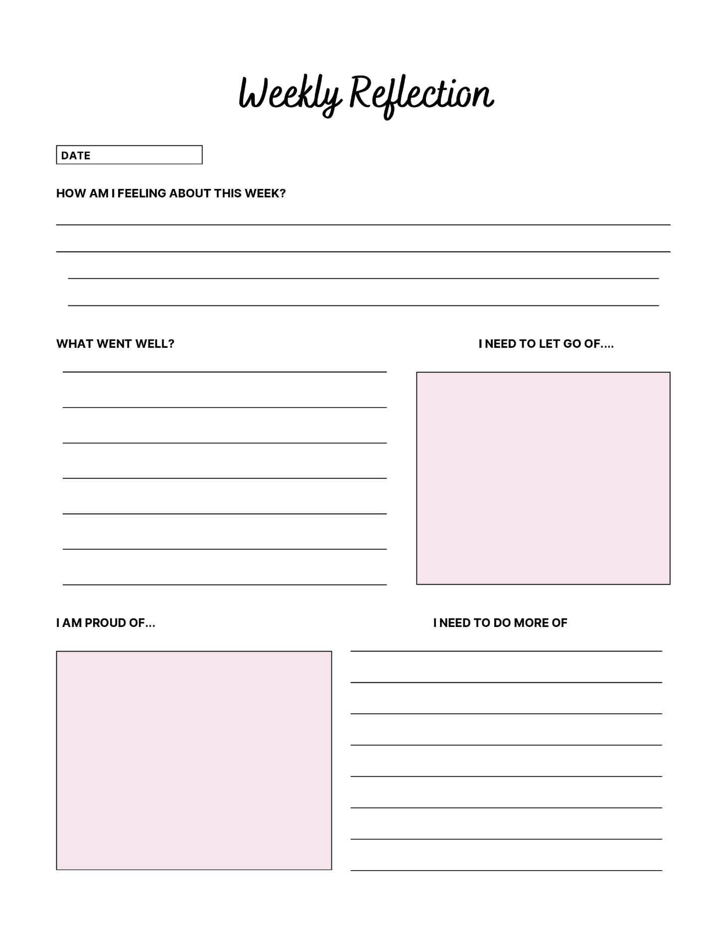 🌸 FitMuse Self-Care & Anxiety Journal (76 Pages | Digital Download)