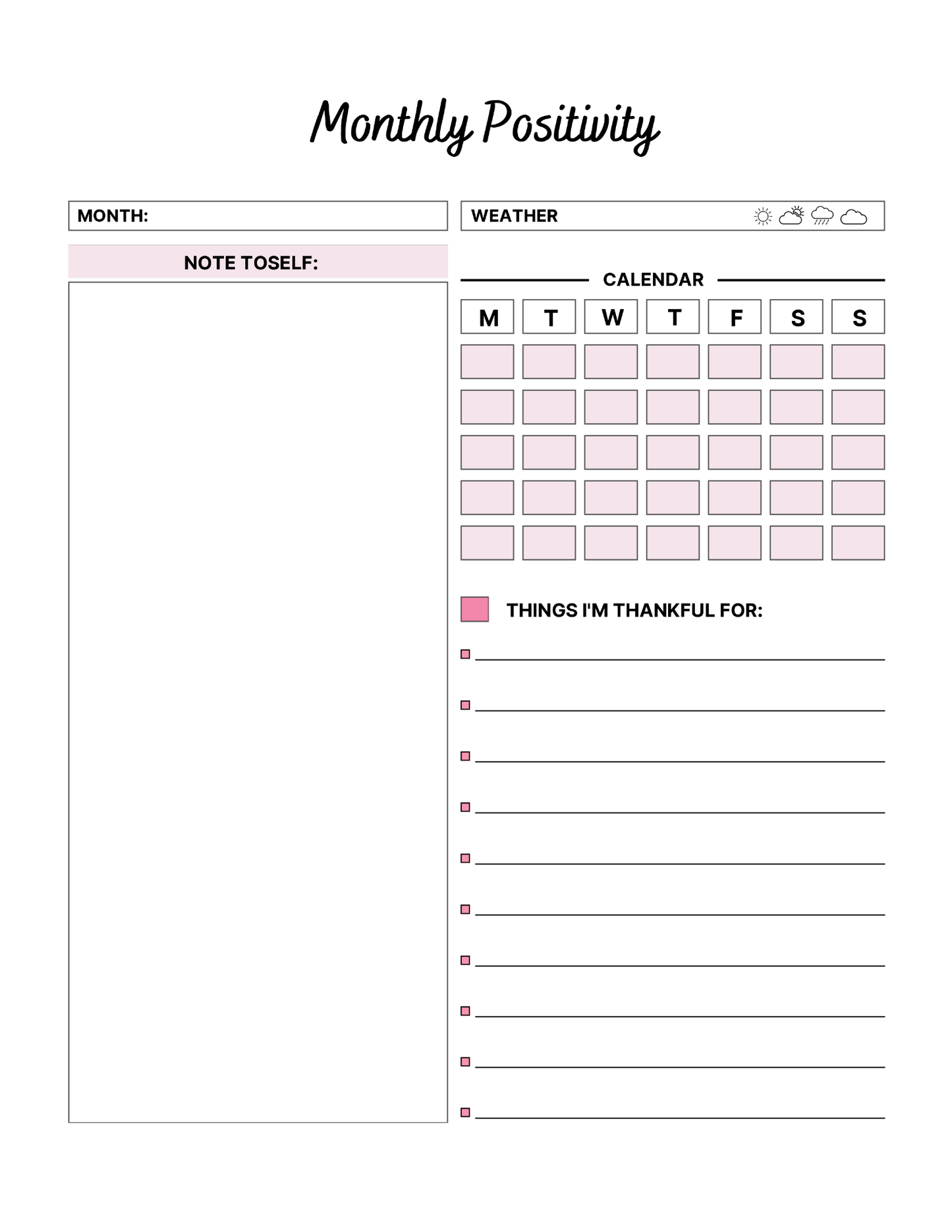 🌸 FitMuse Self-Care & Anxiety Journal (76 Pages | Digital Download)