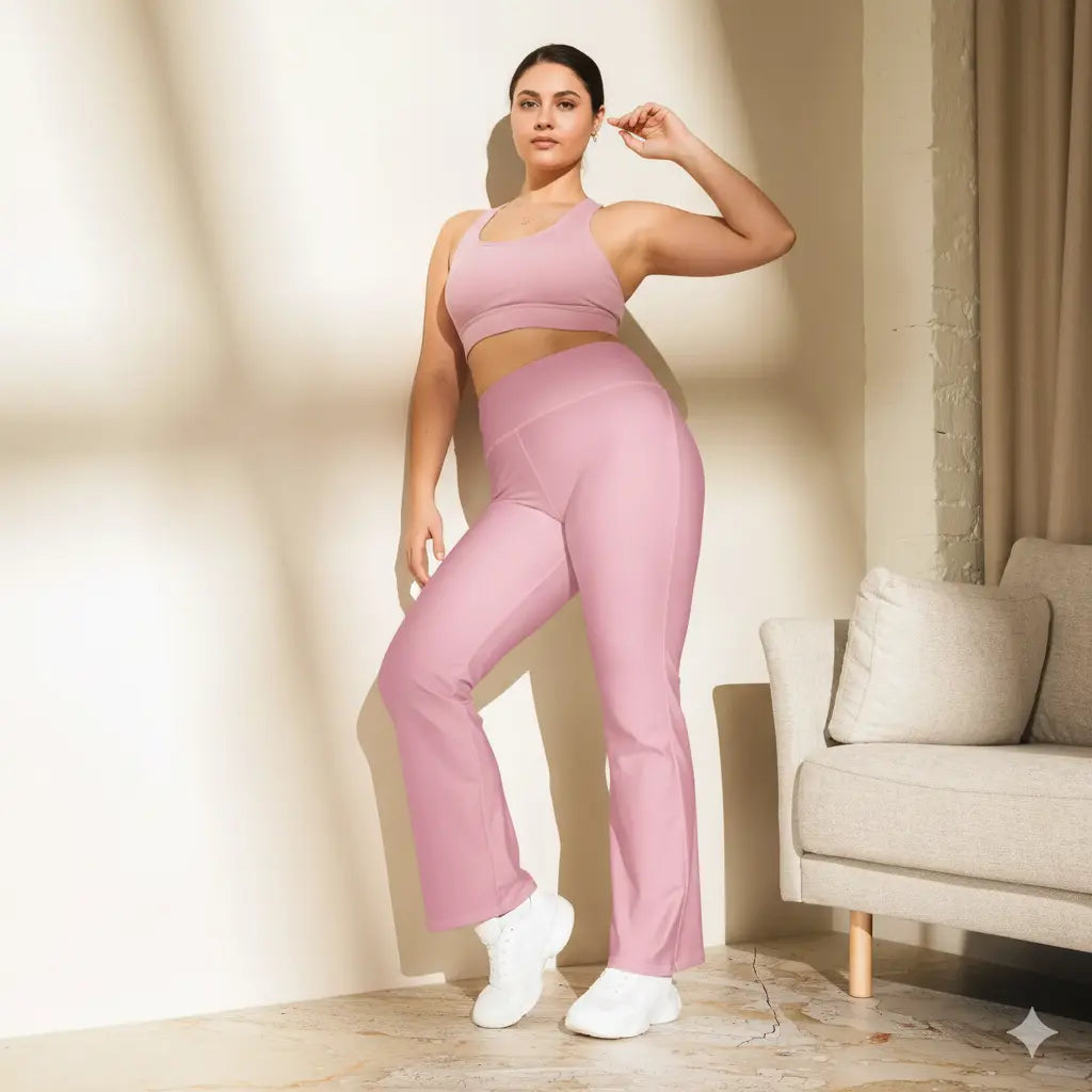 High-Waisted Flare Leggings – Butt-Lifting Fit with Pocket