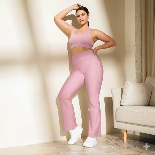High-Waisted Flare Leggings – Butt-Lifting Fit with Pocket