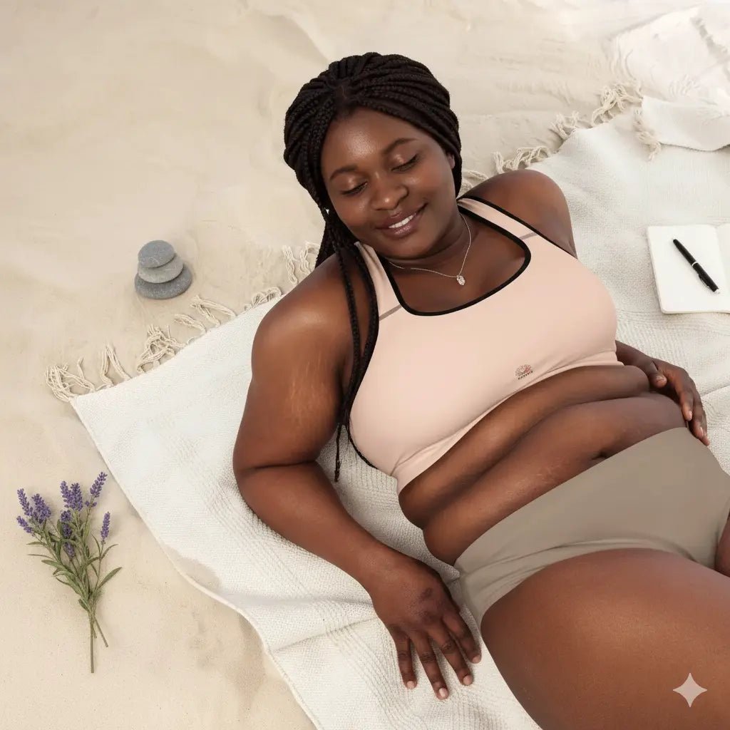 FitMuse Padded Sports Bra – Medium Support, Removable Padding